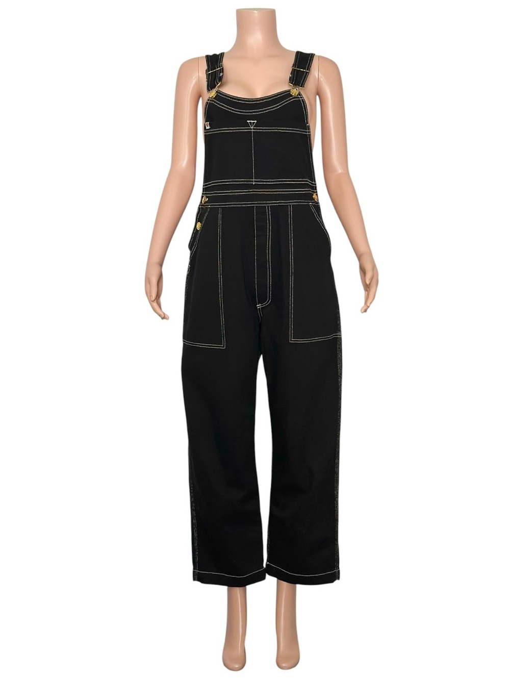 BIG BUD PRESS Denim Overalls, Black, Medium - Picture 2 of 9